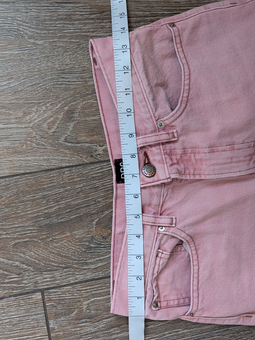 BDG Huge & Wide Jean Washed Rose Pink Size 28 High Rise Spring Denim Rigid - Picture 10 of 13